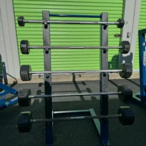 Legend Fitness Barbell Rack w Troy Barbells
